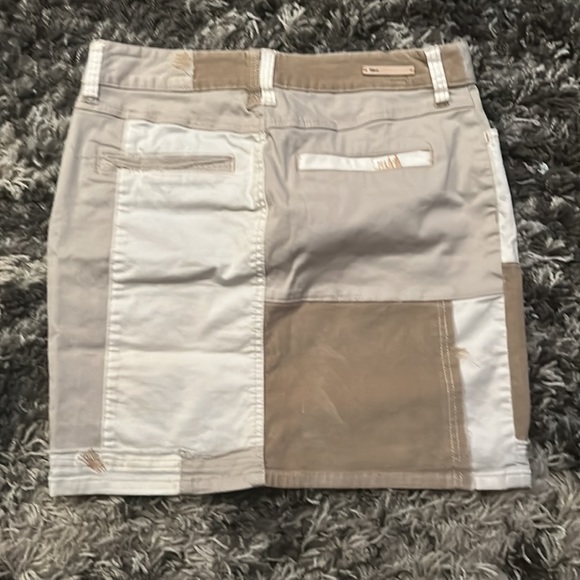 Beige Patchwork Pilcro and the Letterpress Anthropologie Skirt - Picture 3 of 9